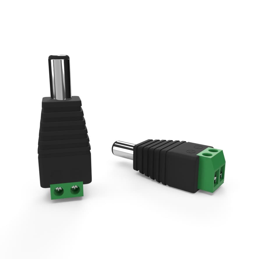 Screw-Terminal DC Power Connector — Male (5.5/2.1 mm)